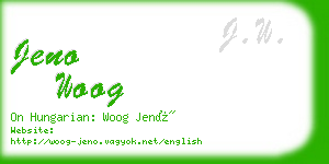 jeno woog business card